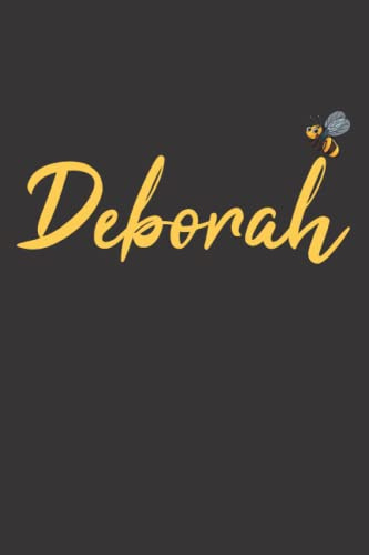 Deborah Notizbuch: Personalisiertes Notizbuch/Tagebuch mit Namen für Deborah , Geburtstagsgeschenk für Mädchen und Frauen, Größe 6 x 9, 100 Seiten, ... schwarz mit gelber Schrift und einer Biene.