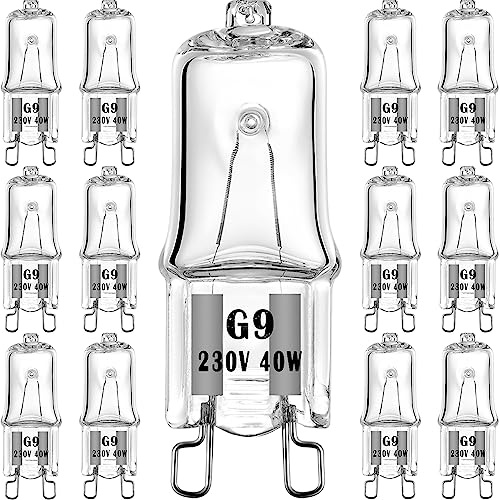 EKSAVE G9 Halogenlampen 25W 230V Halogen Leuchtmittel 350LM 2700K Dimmbar Warmweiß, 12 Stück