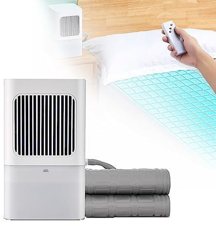 BrightFootBook 2023- Water-cooled mattress cover with remote control, three-position adjustable, single or double the mattress cooler is ideal for hot sleepers and night sweaters,140×160cm