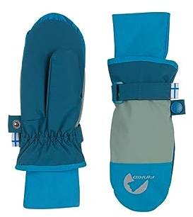 Finkid Mädchen Handschuhe Fäustlinge KIRJAVA 1632030 in blau, Kleidergröße:S, Farbe:Blau