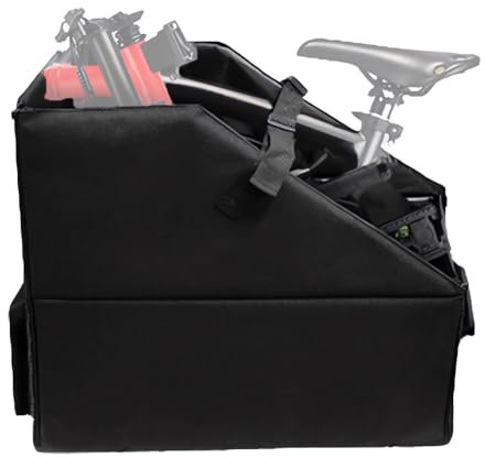QUTBAG Sac de Transport de vélo Pliant, Sac de Rangement de Coffre de Voiture pour vélo Pliant, boîte de Rangement de vélo de Transport Pliable pour vélo Pliant à Trois Volets withoutCover