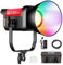 GVM Lampe Vidéo RGB 300C, Lumière de Studio 300 W, Lumière de Studio YouTube pour l'enregistrement de Films, 16 Effets,éclairage de Photographie 2000K-10000 K avec Monture Bowens et Contrôle DMX
