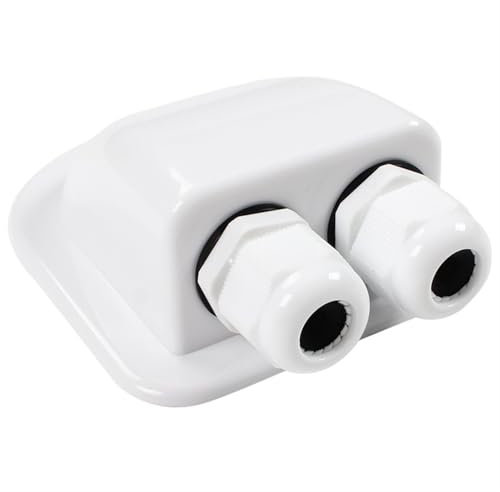 Scatola Passacavi Con Ingresso Doppio Cavo Pannello Solare Scatola Passacavo Con Ingresso Cavi Sul Tetto Accessori For Auto For Yacht RV A Doppio Foro Bianco