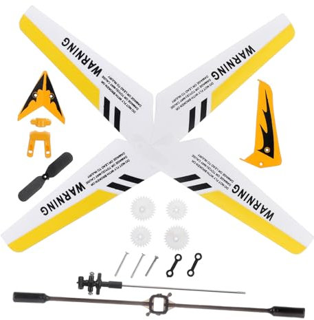 Hohopeti 3stücke Ersatzteile Set Für Hubschrauber Teiliges Zubehör Gelb Rotorblätter Schwanzdekorationen Verbindungselemente Praktisch Stabil Für Reparaturen