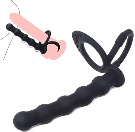 Giocattoli anali Perline anali Anello per pene a doppio inserimento
