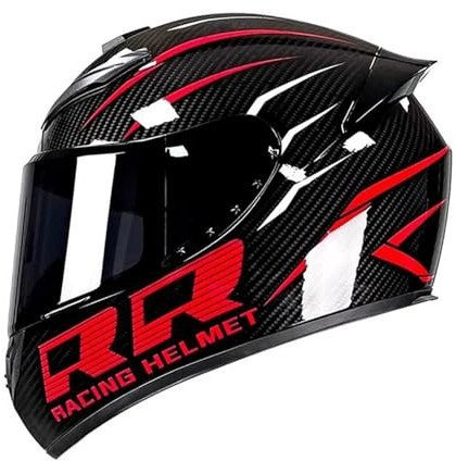 Casco Integrale, Casco Da Moto Certificato ECE 22.06 E Casco Da Scooter Con Doppia Visiera Per Donna, Uomo E Adulto, Casco Da Moto, Visiera Trasparente, Nero B3,XL/(59~60cm)