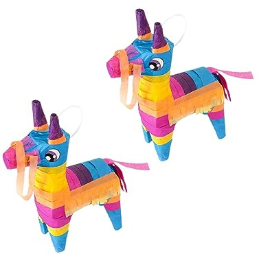 MILISTEN 2 Stück Traditionelle Mexikanische Pinata Lama Partyspielzeug für Kindergeburtstag Einfach mit Süßigkeiten und Spielzeugen zu Befüllen Dekoration für Feste und Feiern
