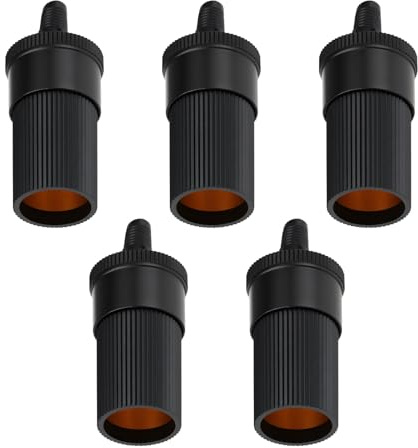 YINETTECH 5Pcs 12V Auto Zigarettenanzünder Buchse Geeignet für Autos Motorräder RVs