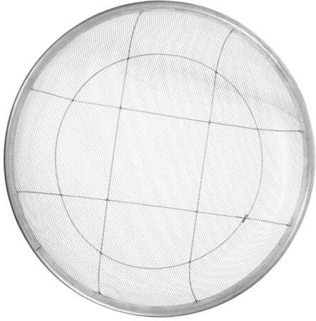 TOYANDONA Cedazo de Malla de Hierro para Jardinería y Construcción, Filtro de Piedra Arenisca 42 Cm Malla de 2 Mm, Colador de Suelo Redondo para Filtrar Tierra y Arena, Herramienta Agrícola