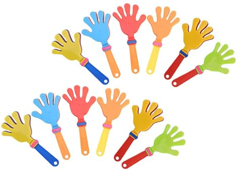 TOYANDONA 12 piezas Aplaudidores de Mano de Plástico Reutilizables Colores Brillantes para Fiestas Cumpleaños y Eventos Juguetes Ruidosos y Divertidos para Adultos