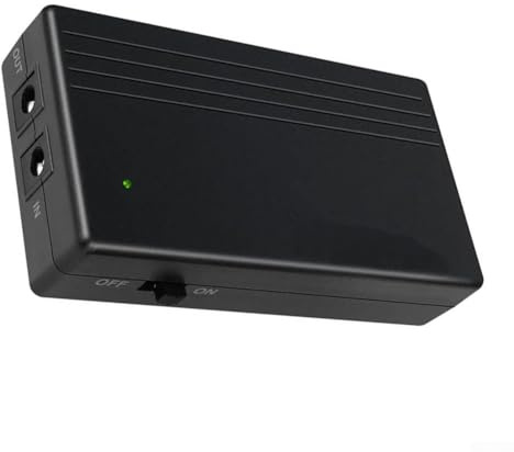 Zilimontt 7800mAh Portable UPS Backup, 12V 2A Battery Power Supply for Router Modem ONU ONT Camera - Mini Uninterruptible Power Supply with 24W Output, DC 12V/2A Input,