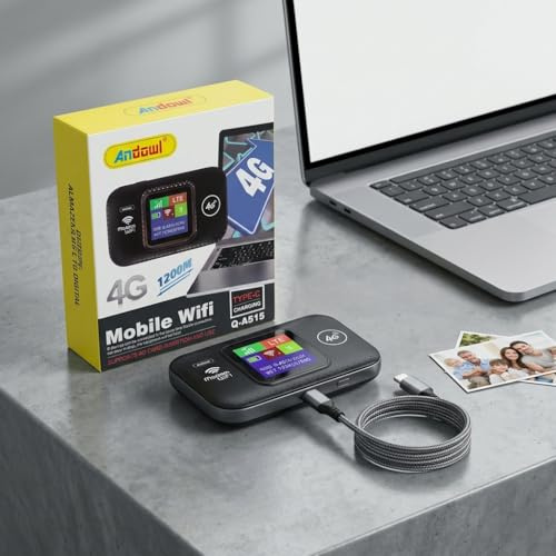 FENIX HOME Router WiFi Portatile 4G LTE – Saponetta WiFi Mobile Hotspot Tascabile Ricaricabile – Modem Wireless da Viaggio per Auto, Casa, Ufficio e Camper