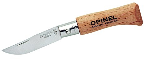 Opinel INOX Erwachsene Messer, Größe 2, rostfrei, Natur, N° 2