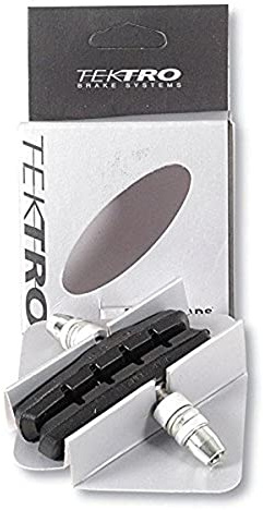 TEKTRO Bremsschuh 830.12 Für V-Brake, SB-verpackt, 72mm, mit Schraubbefestigung, für Alu-Felge, Shimano-Optik, Paar