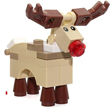 LEGO Holiday MiniFigure Animal - Reindeer (Rudolph with Red Nose) 10245