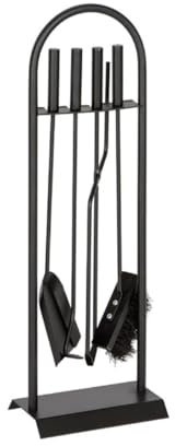 EDM 85751 Kit de Chimenea, 4 Unidades, Negro, 66 x 23 x 15 Cm