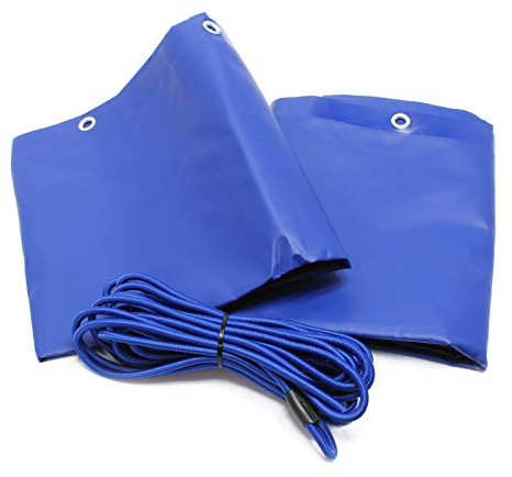 Wiltec Anhängerplane Flachplane inkl. Planenseil 207,5 x 114 x 5 cm, wasserfeste und Winddichte Schutzplane, Abdeckplane aus PVC