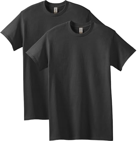 GILDAN herrskjorta, ogenomskinlig (förpackning med 2), Svart (förpackning med 2), L