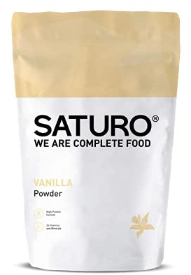 Saturo Mahlzeitersatz Shake Vanille | Proteinpulver Mit 21g Vegan Protein & 26 Wertvollen Nährstoffen | 1,43kg