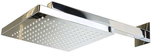 Sanixa GOSQ12RM_20 soffione a pioggia di alta qualità con braccio da parete, quadrato (braccio di 20 cm)