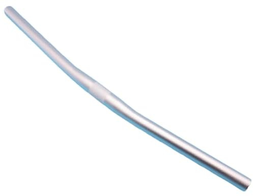 Alu Fahrrad Lenker Flat Bar Handlebar für Mountainbike Eingangrad/Fixie Singlespeed Faltrad Kinder Fahrrad 540-560mm 5° Schwarz Silber (Silber, 540)