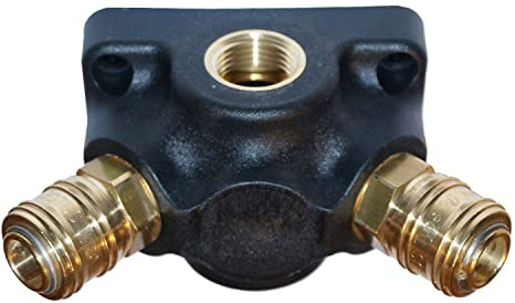 Druckluftverteiler Druckluftdose Wanddose Luftweiche mit 2 Schnellkupplungen