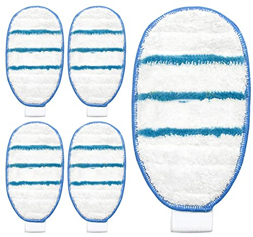 WANGCL 5 Pack Washable Microfiber Replacement Cleaning Pads for Black Decker Steam Mop FSM1610 1630 CL30