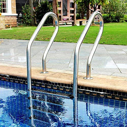 Échelle Piscine Enterrée en Acier Inoxydable avec Pieds Faciles À Monter, Échelle Piscine Enterrée 2/3/4/5 Marches, Système D'entrée Et De Sortie pour Piscines Enterrées (Color : 3 Pedals)