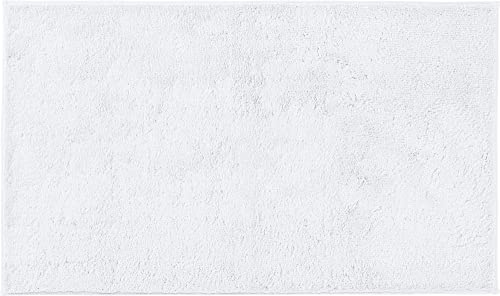 Erwin Müller Badematte, Badteppich Uni ULM weiß Größe 70x120 cm - Baumwolle, kuschelig, rutschhemmend, für Fußbodenheizung geeignet