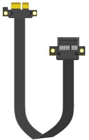 GLOTRENDS 300mm PCIe 3.0 X1 Cable Riser para M.2, WiFi, Firewire, USB, Tarjetas de Sonido, etc
