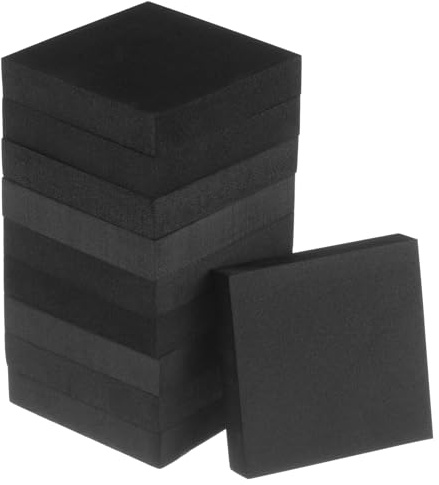 QUARKZMAN 10 Stück Gummi Schwingungsdämpfer Pads 20mm dick x 100mm lang Antivibrationsmatte Quadratische Waschmaschinen Unterlage Unterlegplatten Gummiblock für HVAC Kompressor Klimaanlage