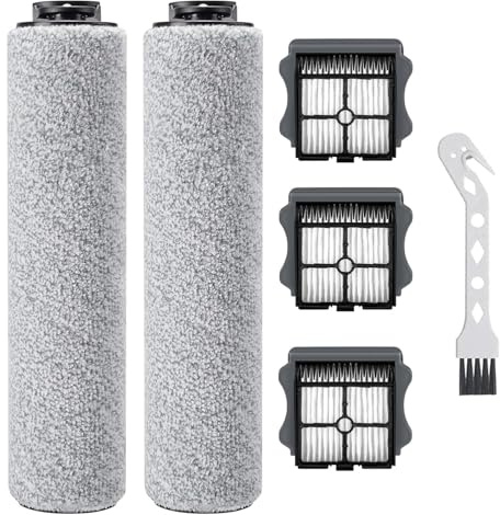 6 Stück Zubehörset für Tineco iFloor 3 / Floor One S3 – 2 Bürstenrollen, 3 HEPA-Filter, 1 Reinigungsbürste – Ersatzteile für Nass- & Trockensauger