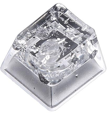 Resin Keycaps OEM Profile for Mechanical Keyboard Transparent Silver Foil for Key Cap Gaming Personalized Keyc OEM Profile Keycap Mx Keycap