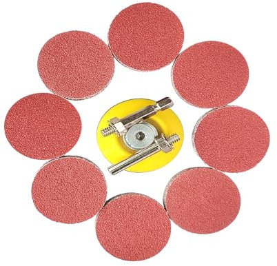 Wanmutrun 100 Pièces Papier Abrasif Set Hook and Loop 50mm Grain80 Disques Abrasifs Pour Petites Polisseuses