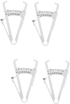 Healvian 4 Uds Calibrador De Grasa Regla De Grasa Corporal Medidor De Grasa Portátil Probador De Grasa Corporal Dispositivo De Medición De Grasa Corporal Portátil Métrica Corporal