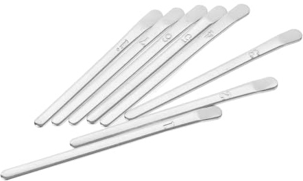 Kleiner Kalimba 8 Tasten Satz aus Metall für Selbstmontage | Silber, 1 Satz mit Keys und Bridge, Reparaturteile für Daumenklavier, Üben und Aufführen