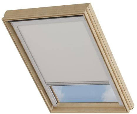 Cocoon Dachfenster Verdunkelung PK04 - Dachfenster Rollo mit Hitzeschutz - Einfache Montage -Beige
