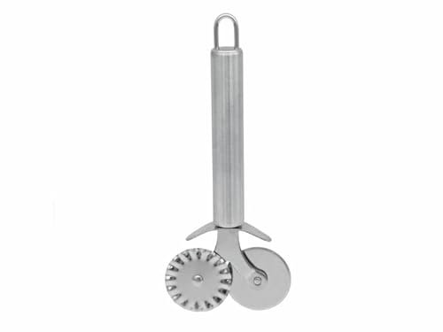 Stolmet Stainless Steel Pizza Cutter Wheel, Double or Single Pizza Cutter with Rotating Wheel, Smooth or Wavy Pizza Slicer, (Double Wheel)