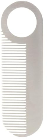 Pettine Da Barba In Acciaio Inox - Pettine Per La Cura Della Barba In Acciaio | Pettine Da Tasca Piccolo | Pettine Per Baffi In Acciaio Inox | Pettine Da Viaggio Per Capelli Più Sottile | Pettine