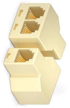 MLWSKERTY Adattatore splitter per telefono RJ11 efficace con degradazione minima dei segnali per Claritys 6P4C/ 6P2C