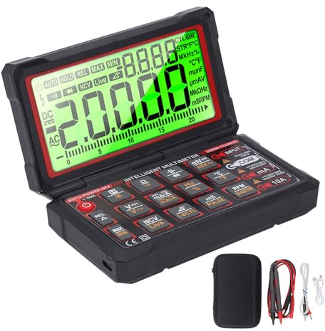 Digital Multimeter Dwell Angle Measurement NCV Cable Identification Flip Multimeter for Auto Repair Maintenance Tool