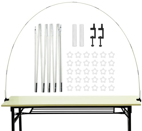 Borosino 13ft weißer Tisch Ballon Bogen Kit, justierbarer Ballon Bogen Stand für Graduation Hochzeit Geburtstag Baby Dusche Party Dekorationen (Ballons ausgenommen)