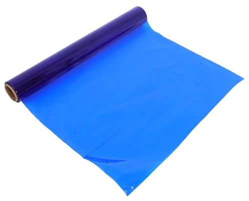 HAMPPLIES Wasserblau Zellophanfolie 40cm X 30m 2,3mil Wasserabweisend Geschenkpapier für Blumensträuße Basteln Verpackung