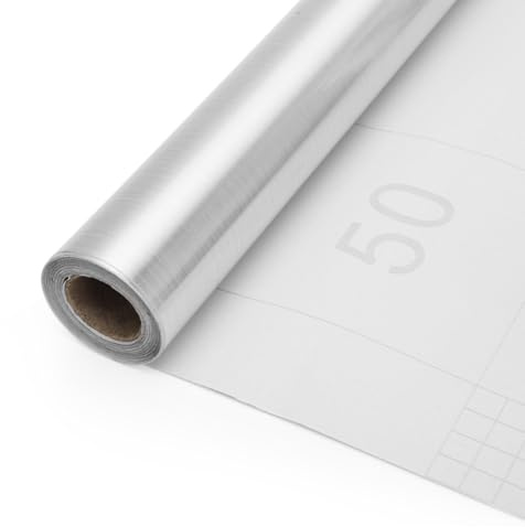 Umllpet Pellicola autoadesiva a specchio, 40 x 500 cm, colore argento, pellicola adesiva per mobili, mobili, specchio, moderna, autoadesiva, per armadi, pareti, porte, bagni, cucina (argento)