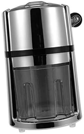 SHINEOFI Broyeur à Glace Manuel En Abs Et Acier Inoxydable, Mini Taille Compacte, Lame Tranchante Pour Glace Pilée Rapide, Pour Maison Et Boissons Estivales