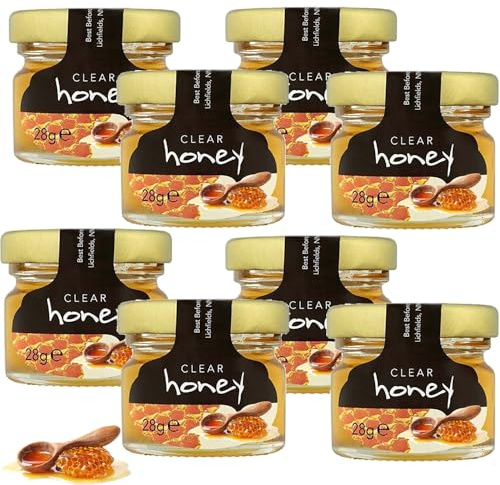 Clear Honey 28g – Pure Natural Sweet Honey in Mini Jar - Lcf (24 x Bottle)