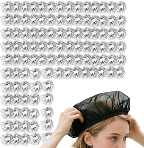 Haarnetze für Dutts 100 Stück atmungsaktives elastisches Mesh | Mesh-Haarnetz für den Lebensmittelbereich Ballett, Perückenstyling, Küche, Gastronomie, Industrie, Fabrik, Zuhause