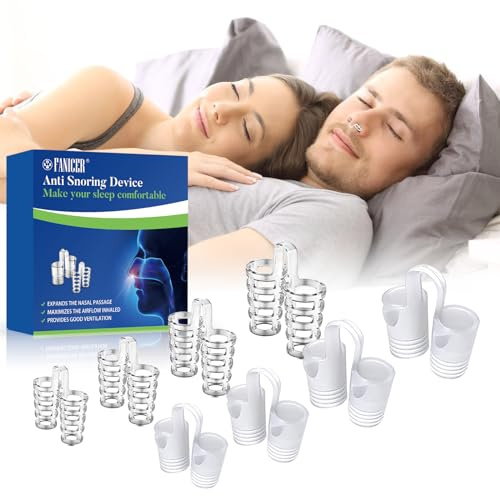 8 Stück Schnarchstopper, Schnarchen Stopper, Anti Schnarch Nasenspreizer, Wiederverwendbares Schnarchstopper für Besseren Atmen und Schlaf, Sleep for Relaxed Nights,transparente