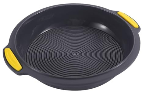 TOYANDONA Teglia per Dolci in Silicone Antiaderente 24 CM Manici Resistente al Calore Fino a 230°C Stampo Rotondo per Torte e Pasticceria per Uso Domestico e Professionale Colore Casuale