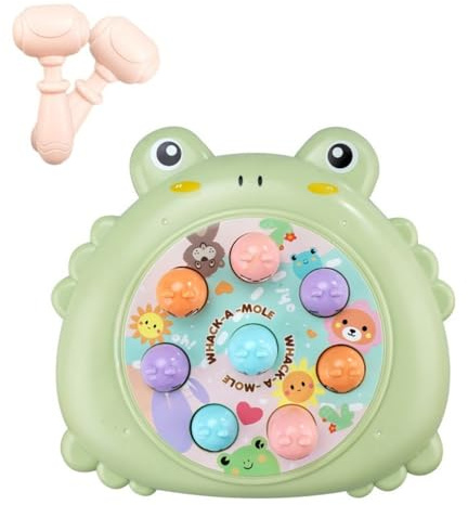 Générique Taupe à Frapper Jeu pour Enfant 1 2 3 Ans avec 2 Marteaux, Jouet Éducatif pour Développer Motricité Fine et Coordination Œil-Main, Idée Cadeau Bébé